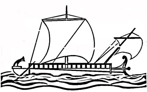 Ship Of Odysseus  Coloring page