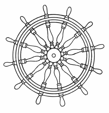 Ship's Wheel Coloring page