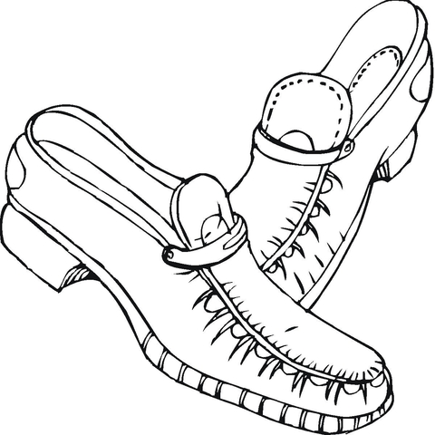 Shoes  Coloring page