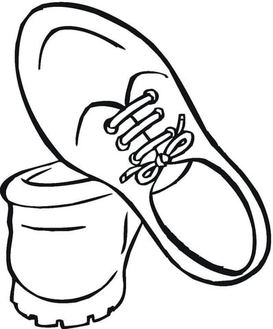 Shoes For Men  Coloring page