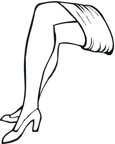 Shoes For The Evening  Coloring page