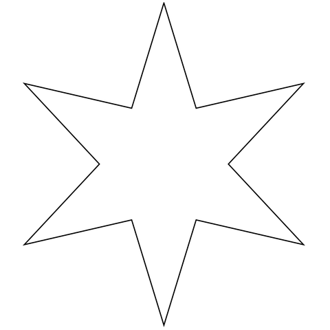 Six Pointed Star Coloring page