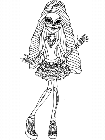 Skelita Calaveras Coloring page