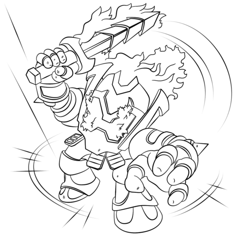 Skylanders Ignitor Coloring page