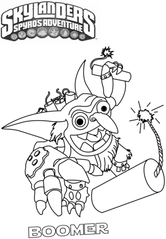 Skylanders Spyro's Adventure Boomer Coloring page