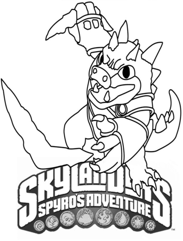 Skylanders Spyro's Adventure Dino Rang Coloring page