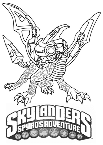 Skylanders Spyro's Adventure Drobot Coloring page