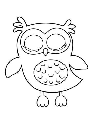 Sleepy Owl Coloring page