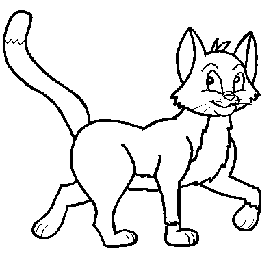 Smart Cat Coloring page