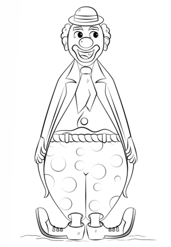 Smiling Clown Coloring page