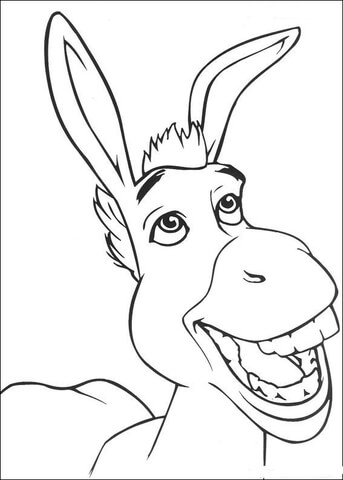 Smiling Donkey  Coloring page