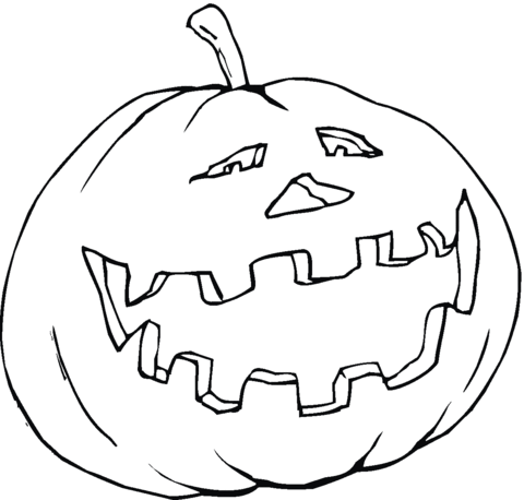 Smiling Pumpkin  Coloring page