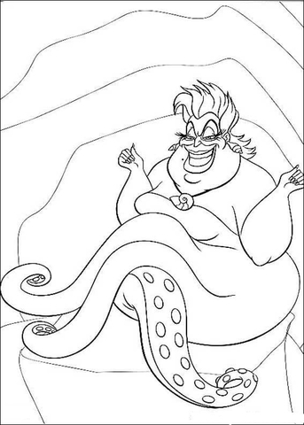 Smiling Witch Ursula Coloring page