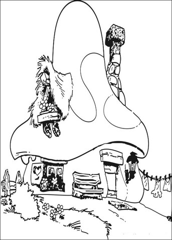 Smurf's House  Coloring page