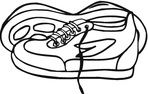 Sneakers to Play Football  Coloring page