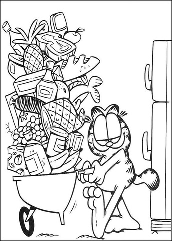 So Much Food!  Coloring page