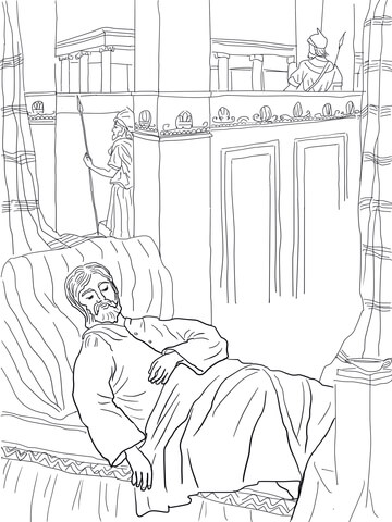 Solomon Asks for Wisdom Coloring page