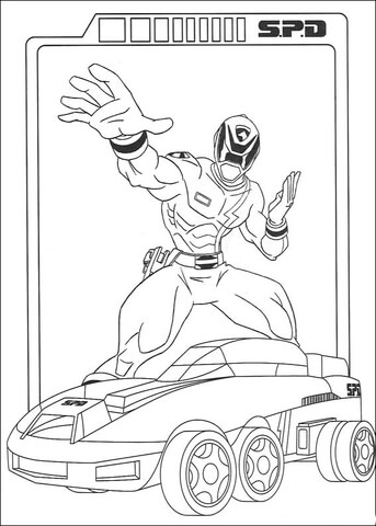 Spd With His Vehicle  Coloring page