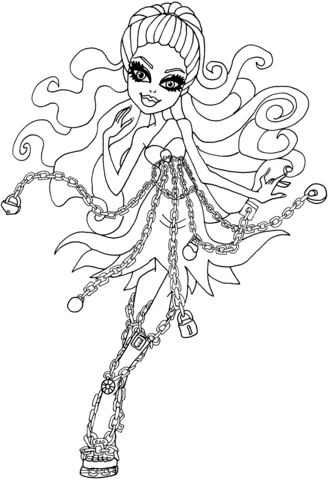 Spectra Haunted Coloring page