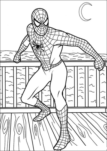 Spider-man On A Boat Coloring page