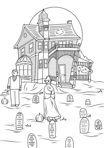 Spooky Haunted House photo by Jon Seidman Coloring page