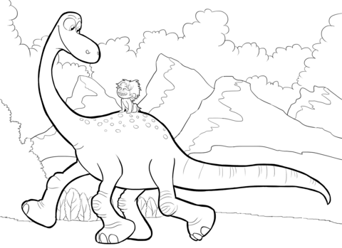 Spot Riding Arlo Coloring page