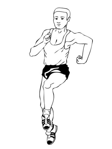 Sprint Runner Coloring page