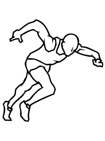 Sprinter Coloring page