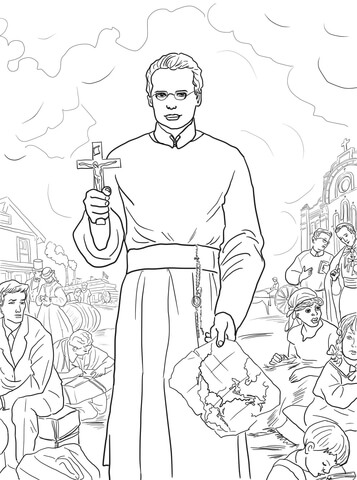 St Francis Xavier Coloring page