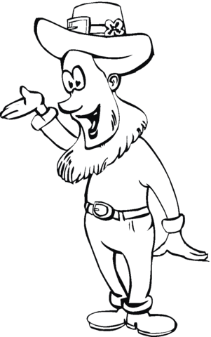 Smiling   leprechaun  Coloring page