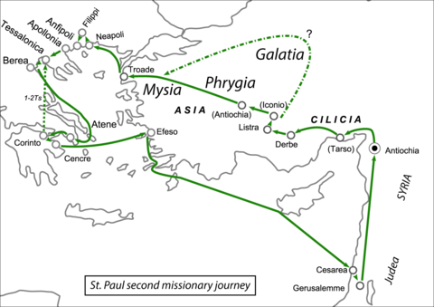 St Paul's Second Missionary Journey Coloring page