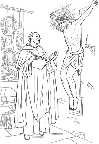 St Thomas Aquinas Coloring page