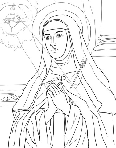 St. Teresa of Avila Coloring page