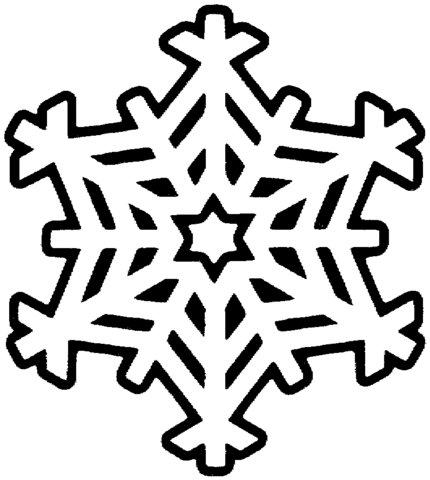 Snowflake 8 Coloring page