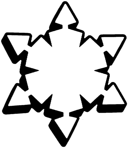 Snowflake 4 Coloring page