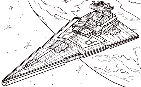 Star Destroyer Coloring page