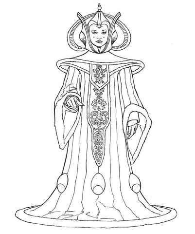 Queen Amidala Coloring page