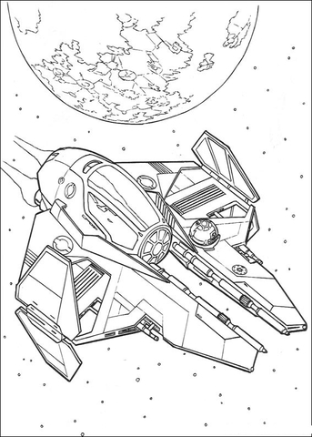 Jedi eta-2 starfighter Coloring page