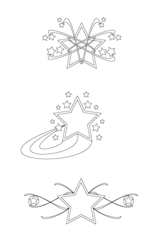 Stars Designs Coloring page