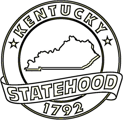 State Of Kentucky  Coloring page