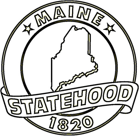 State Of Maine  Coloring page