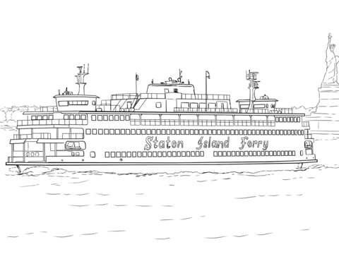 Staten Island Ferry Coloring page