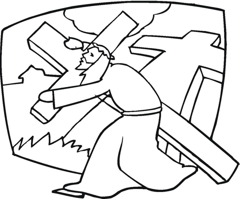 Stations Of The Cross Coloring page