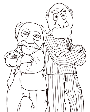 Statler and Waldorf Coloring page