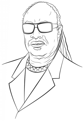 Stevie Wonder Coloring page