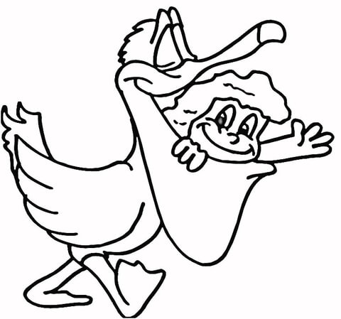 Stork Coloring page