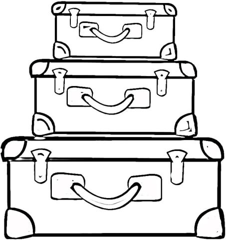 Suitcases  Coloring page