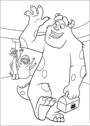 Sulley Says Goodbye  Coloring page