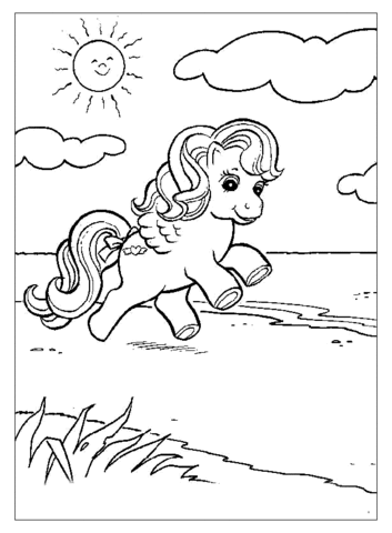 Summer Vacation For Pony  Coloring page