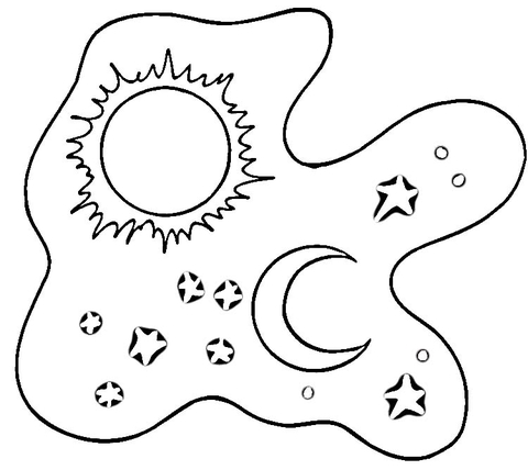 Sun and Moon Coloring page